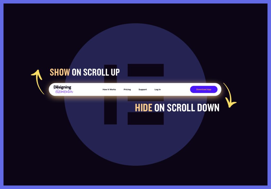 Web navigation bar showing/hiding on scroll directions.
