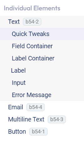 Bitform field style customizer