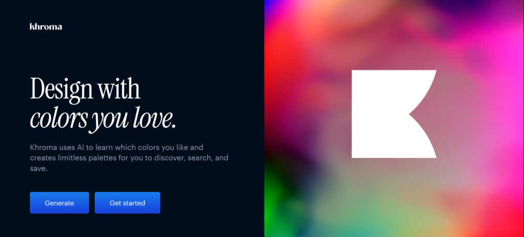 Khroma: AI tool for choosing website colors