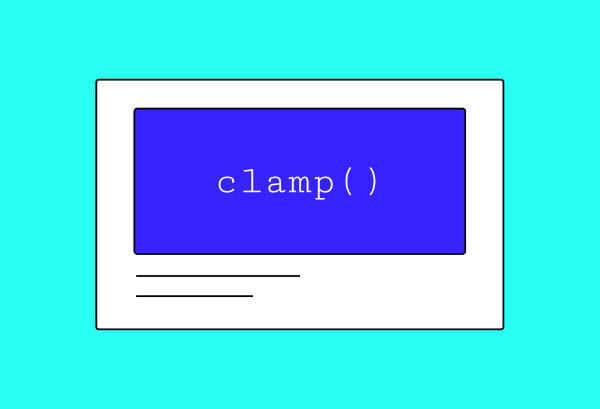 Illustration of a computer screen displaying 'clamp()'
