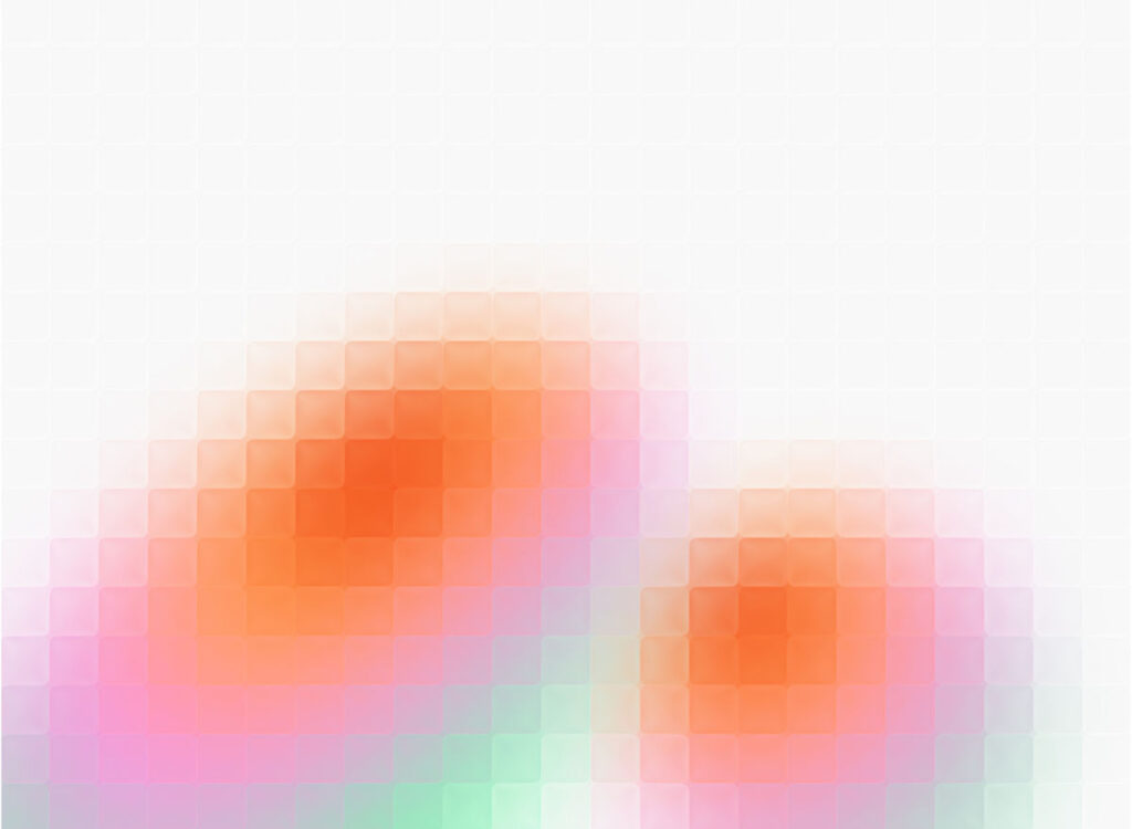 Colorful abstract grid with gradient circles